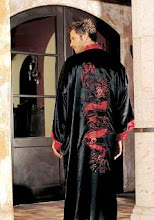 DRAGON ROBE Solid Color- HOLIDAY SPECIAL - 1/2 OFF 100% Silk Chinese Dragon Kimono Robe Order Click