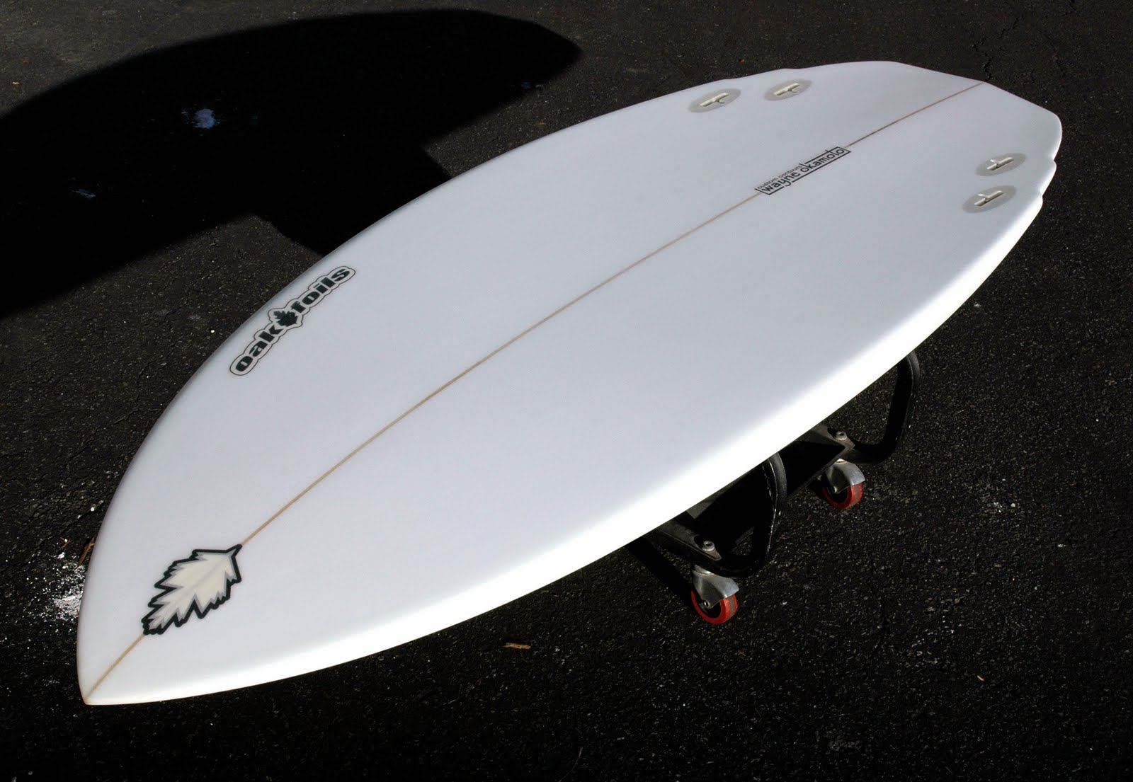 Oak Foils Custom Surfboards Damian's custom Quad Kneeboard in EPS / epoxy