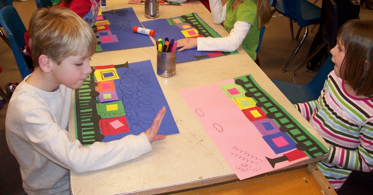 Mrs. Weber's Art Class: Kindergarten Shape trains