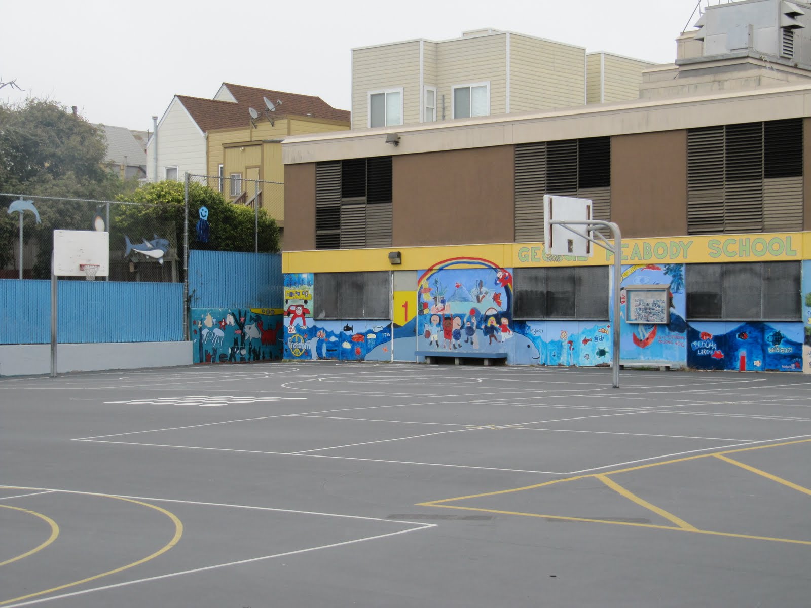 School With Playground