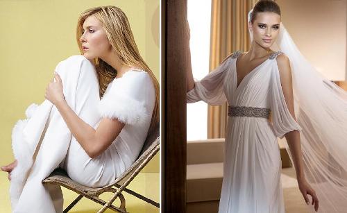 The bridal gown should be white and embellished with sparkling embroidery or The bridal gown should be white and embellished with sparkling embroidery or