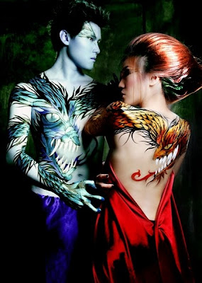 lively body painting sexy woman: Most Beautiful Body Painting Arts Design