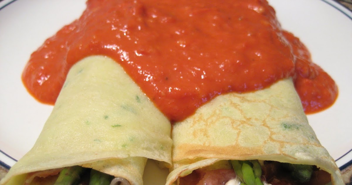 Mission Food Crêpes with Prosciutto, Goat Cheese, Asparagus and Vodka