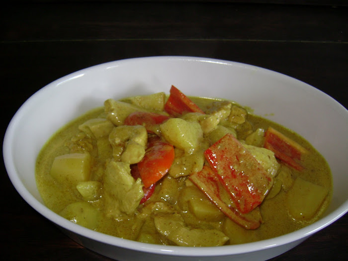 Yello curry potatoes and Chicken