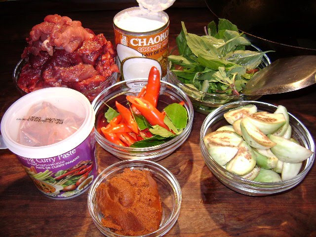 Ingredients for Red curry