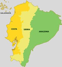 LES REGIONS DE L'ECUADOR