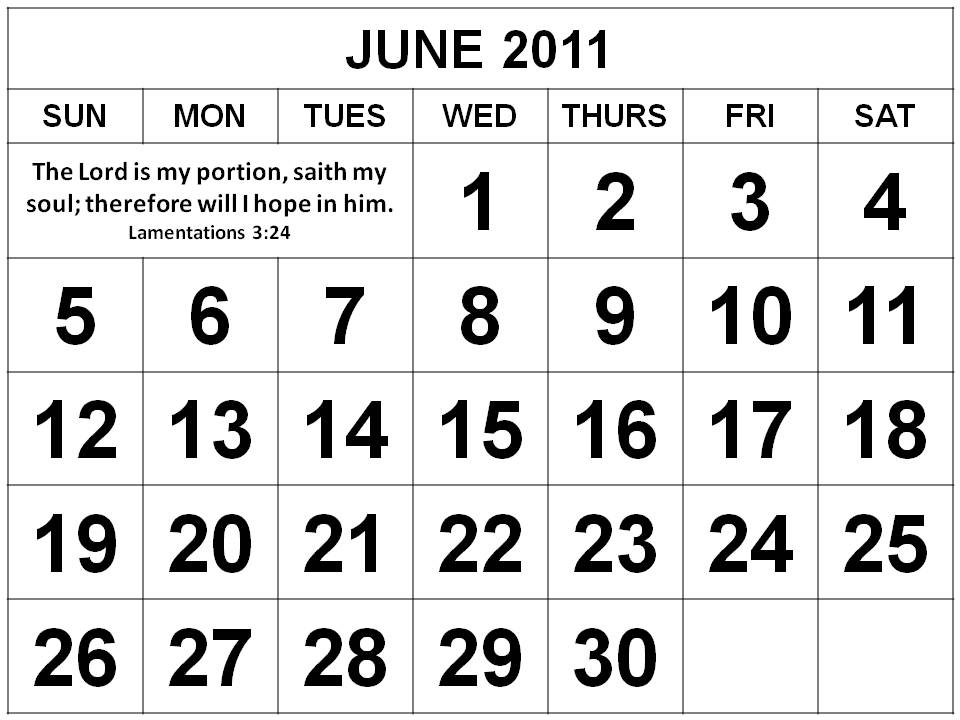 june 2011 calendar printable. Christian June 2011 Calendar