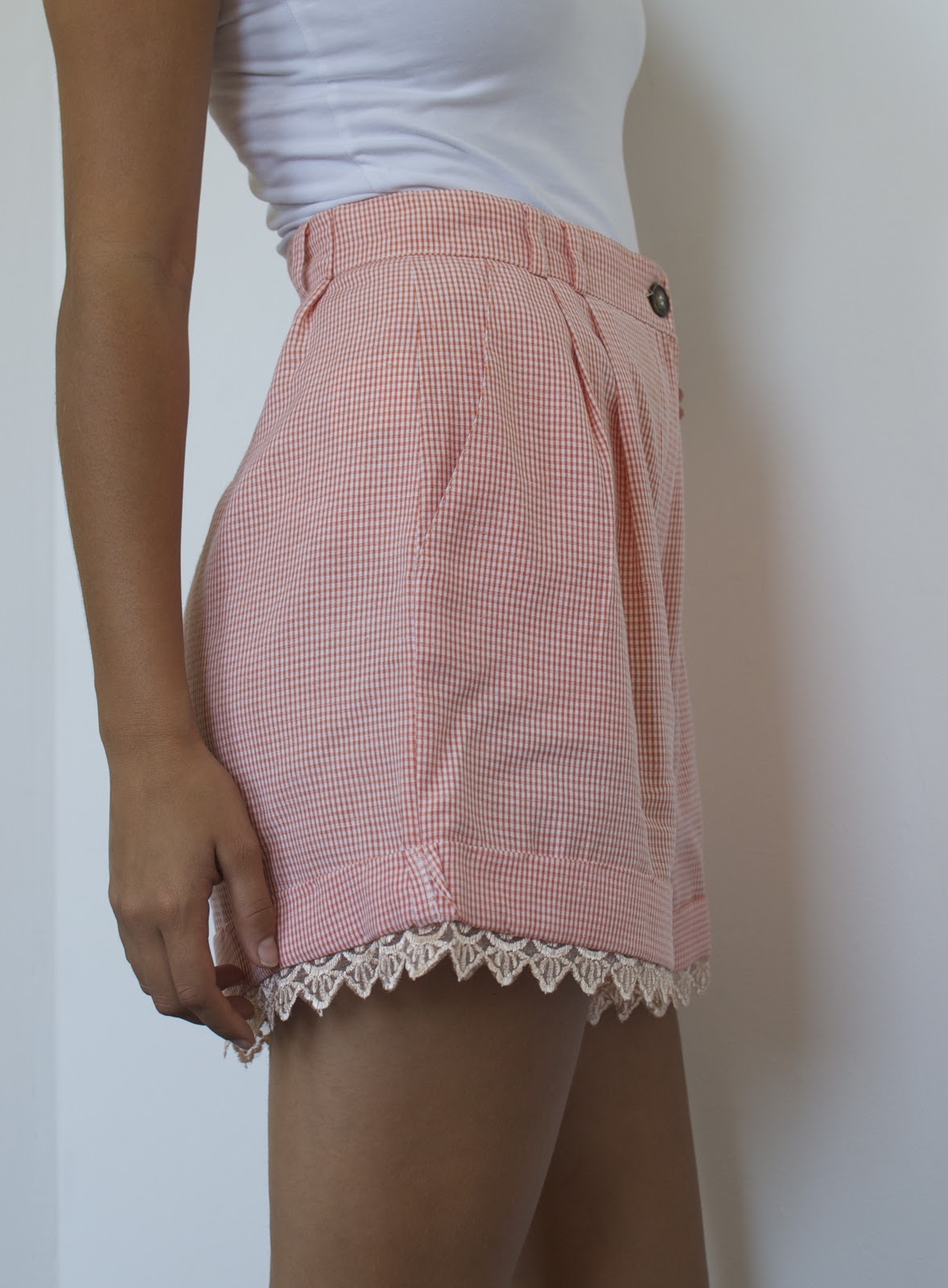 DIY Lace Trimmed Shorts A Pair & A Spare