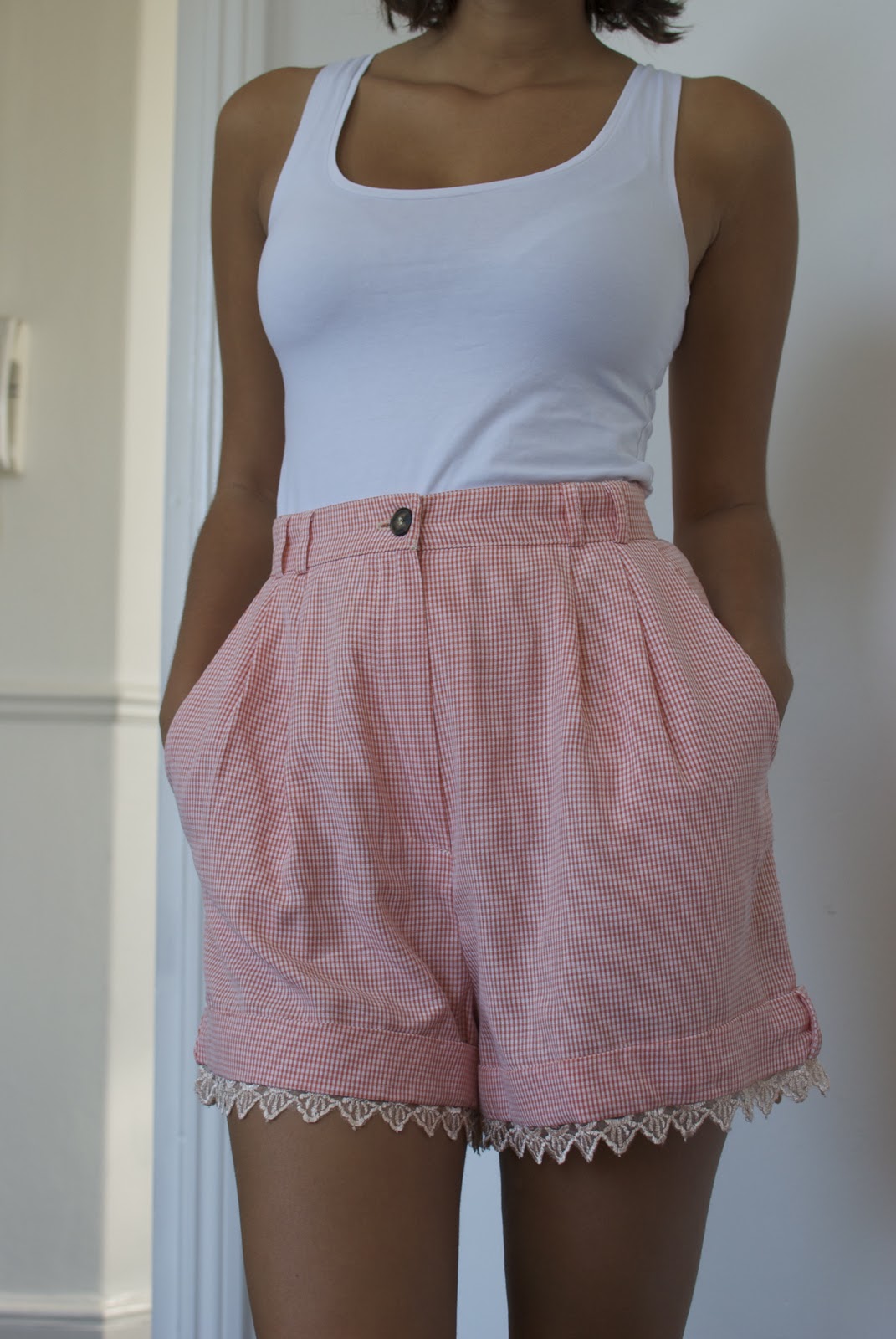 DIY Lace Trimmed Shorts A Pair & A Spare