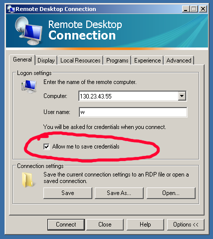 With this option, the client