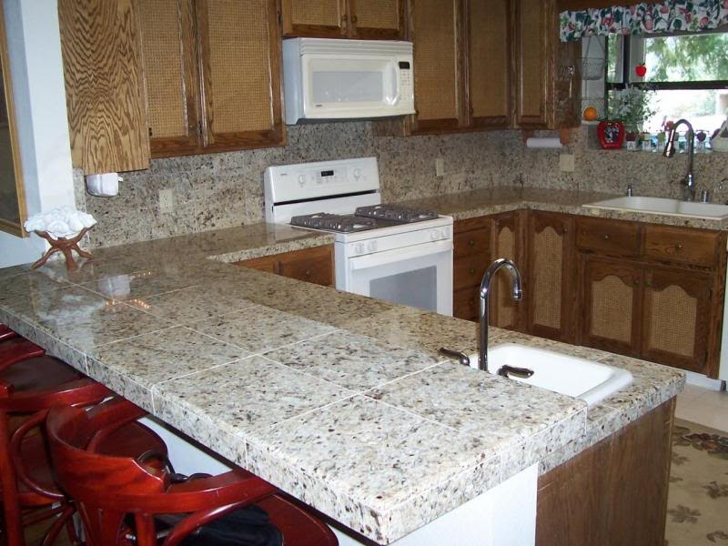 Tile Kitchen Countertop Interior Design Ideas