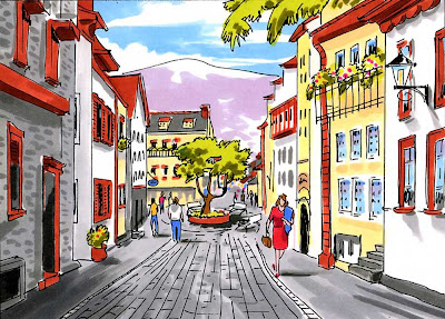 European Street Scene