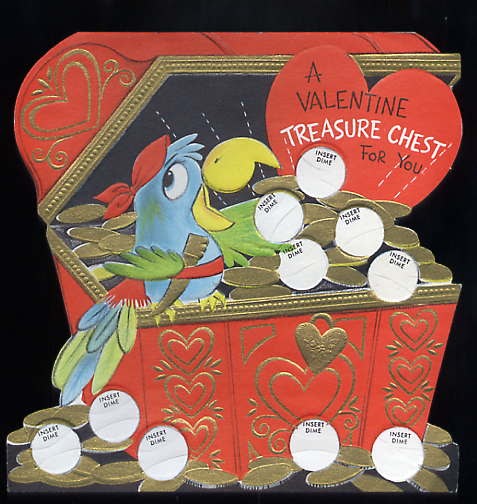 vintage recycling: vintage $$ coin greeting cards