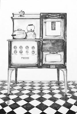 drawing of stove