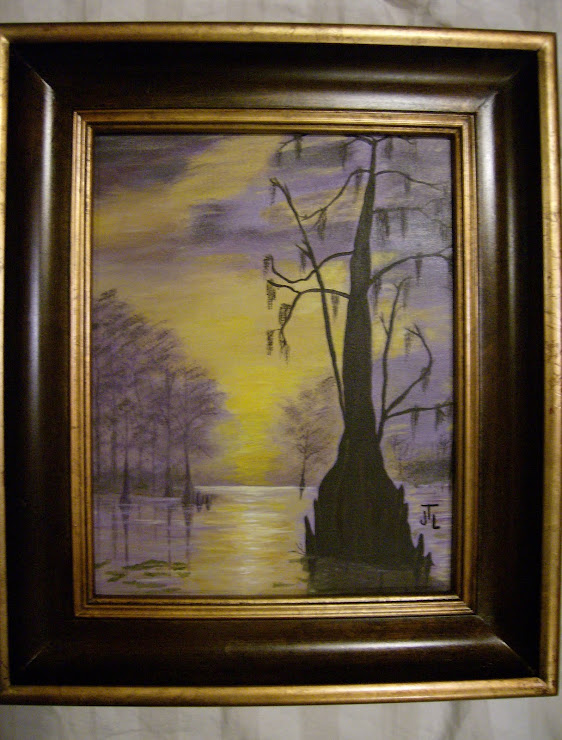 Purple and Gold Swamp Sunset