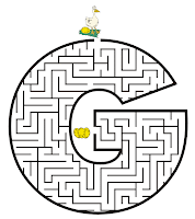 Letter G Maze Coloring Page