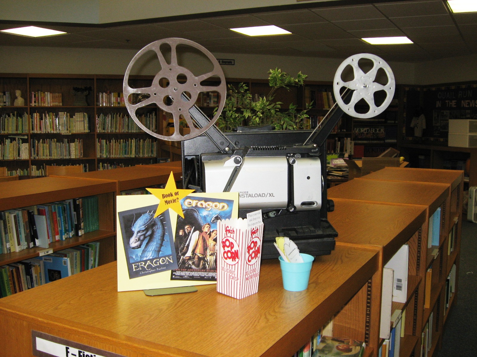 Library Displays Books as Movies