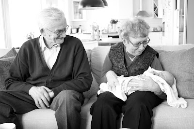 Nils med farfar och farmor