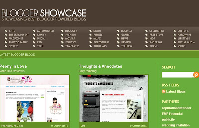 Blogger Showcase Listing