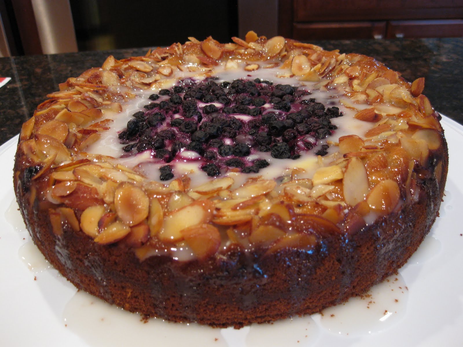 Christine's Kitchen Chronicles Blueberry Almond Cake with Lemon Drizzle