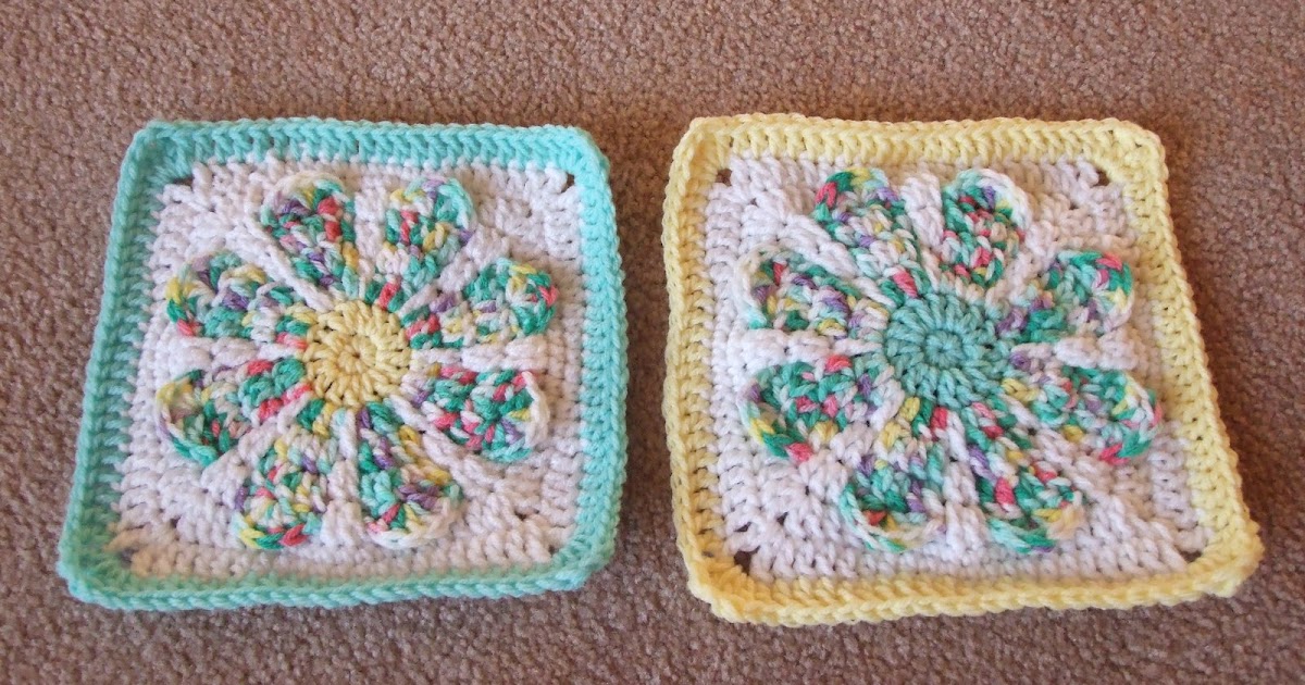 Crochet n Hugs Daisy Flower Charity Square