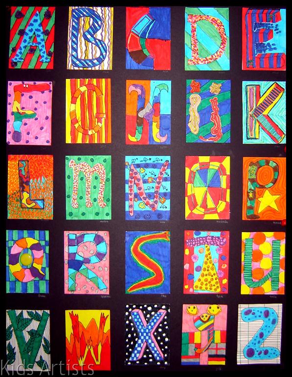 Kids Artists Awesome alphabet