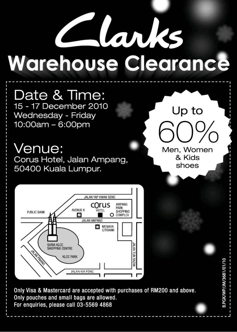 clarks warehouse sale