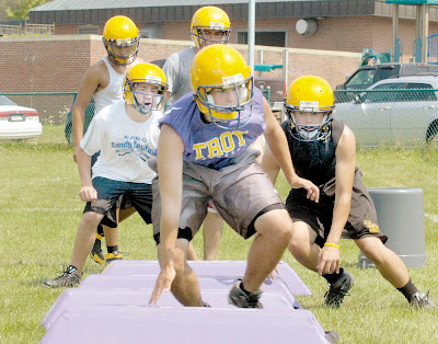Troy High football players