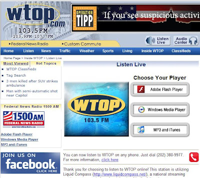 Radio Online : WTOP.com Washington's News, Traffice and Weather Station