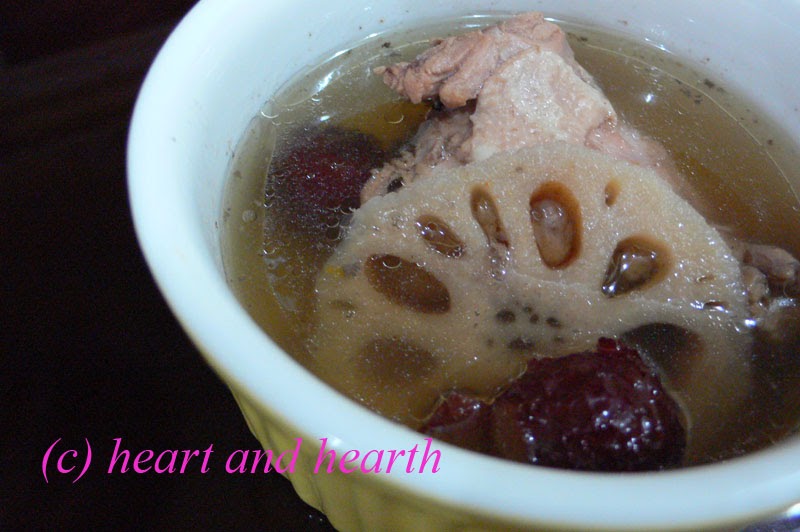 Heart and Hearth Chicken Soup with Lotus Root and Red Dates