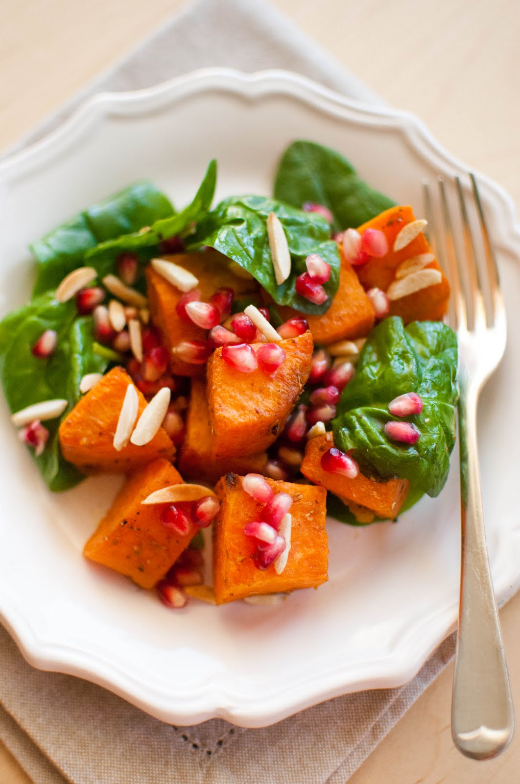 Scandi Home Roasted Sweet Potato and Pomegranate Salad