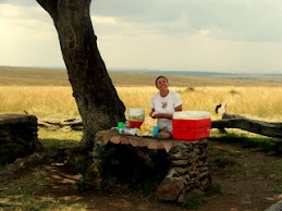 Stopping for lunch in the Mara