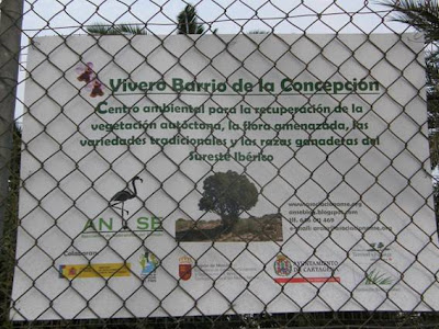 Cartel en el vivero ANSE