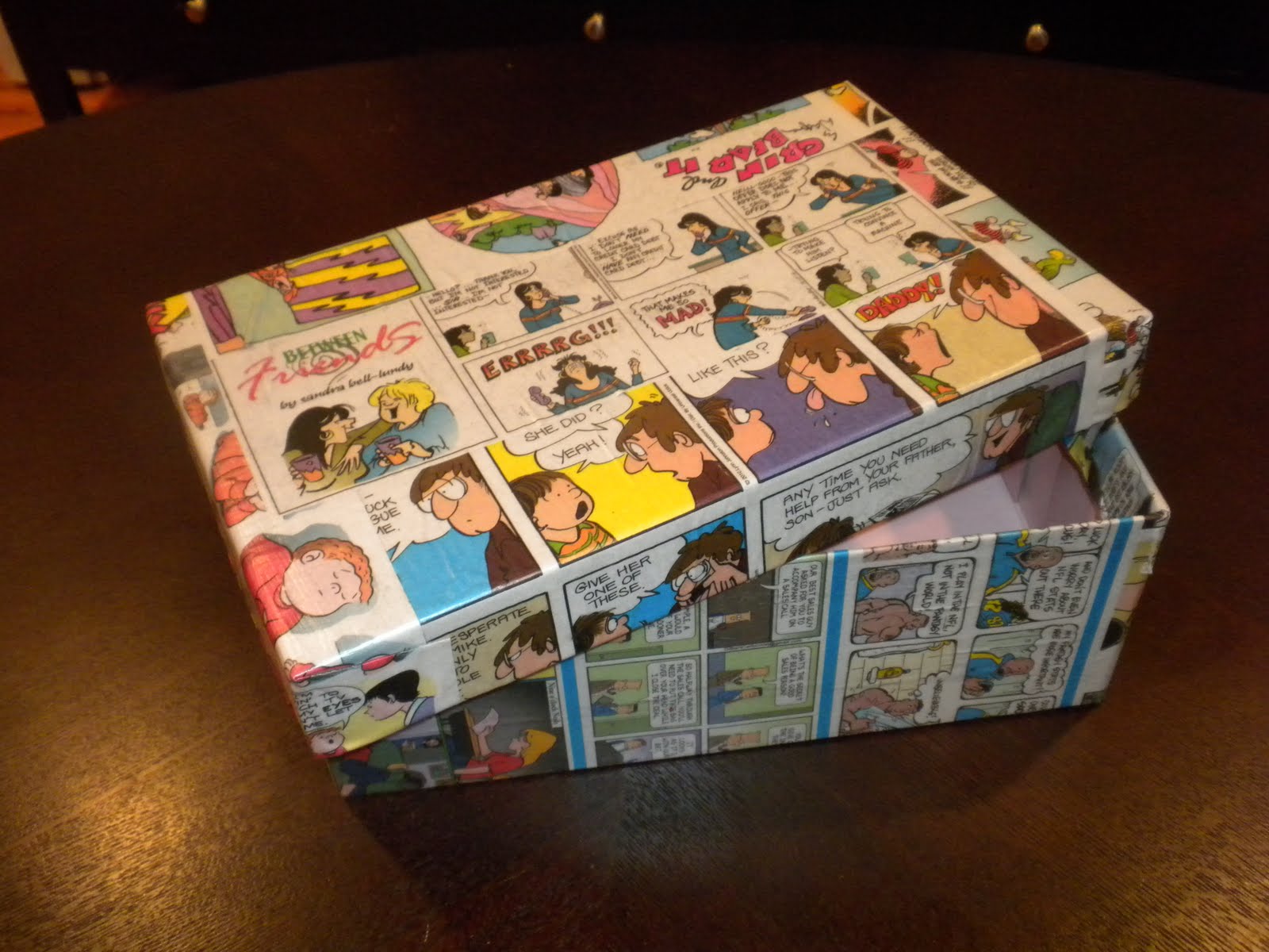 Daddy Day Care Recycling some old boxes.