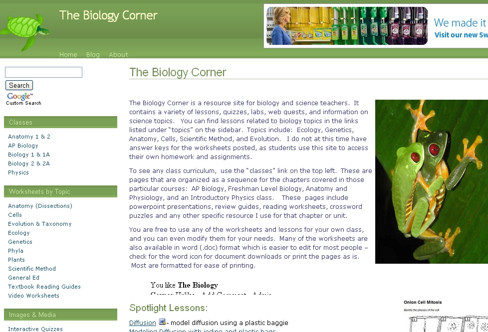 The Biology Corner is a
