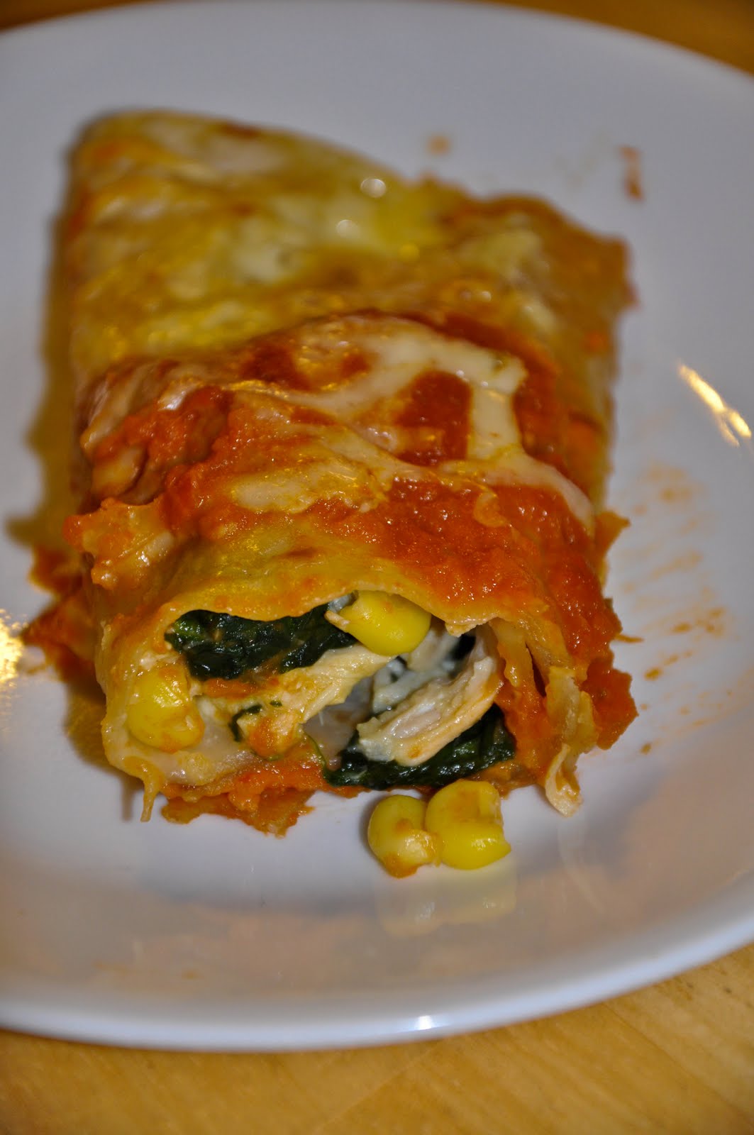 Michelle's Recipe Box Chicken & Spinach Enchiladas