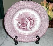 Romantic Transferware Plate