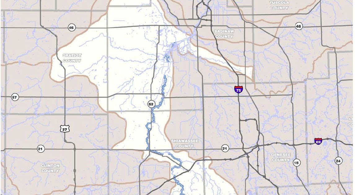 Shiawassee River (Can't find it ? scroll down ) Watersheds of the