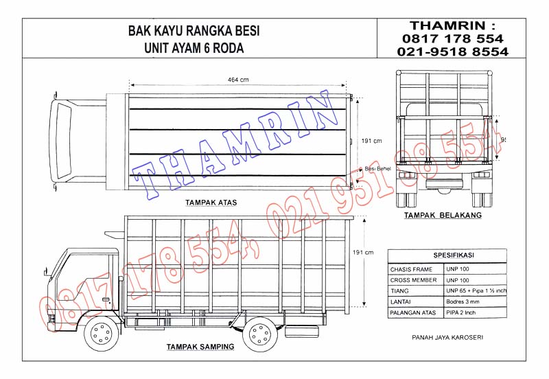 DEALER TRUCK MITSUBISHI Spec.Karoseri Bak Kayu