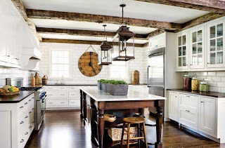 Fauna decorativa: Isla de cocina como mesa / Kitchen island as eating table