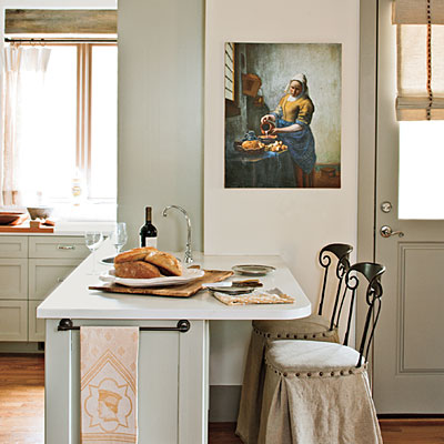 Fauna decorativa: Isla de cocina como mesa / Kitchen island as eating table