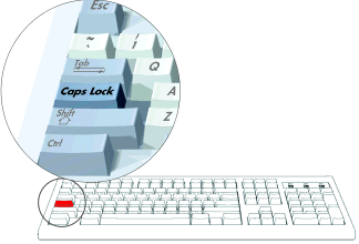 The caps-lock key. Funny because it's true?