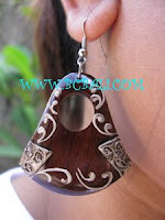 earrings from wood