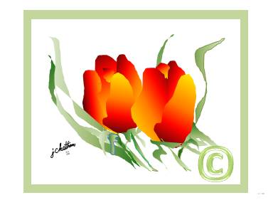 "Tulips" with Green by J. Chatham