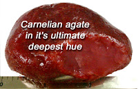 Best Carnelian we have seen yet! The photo shows it wet to better see the true color.