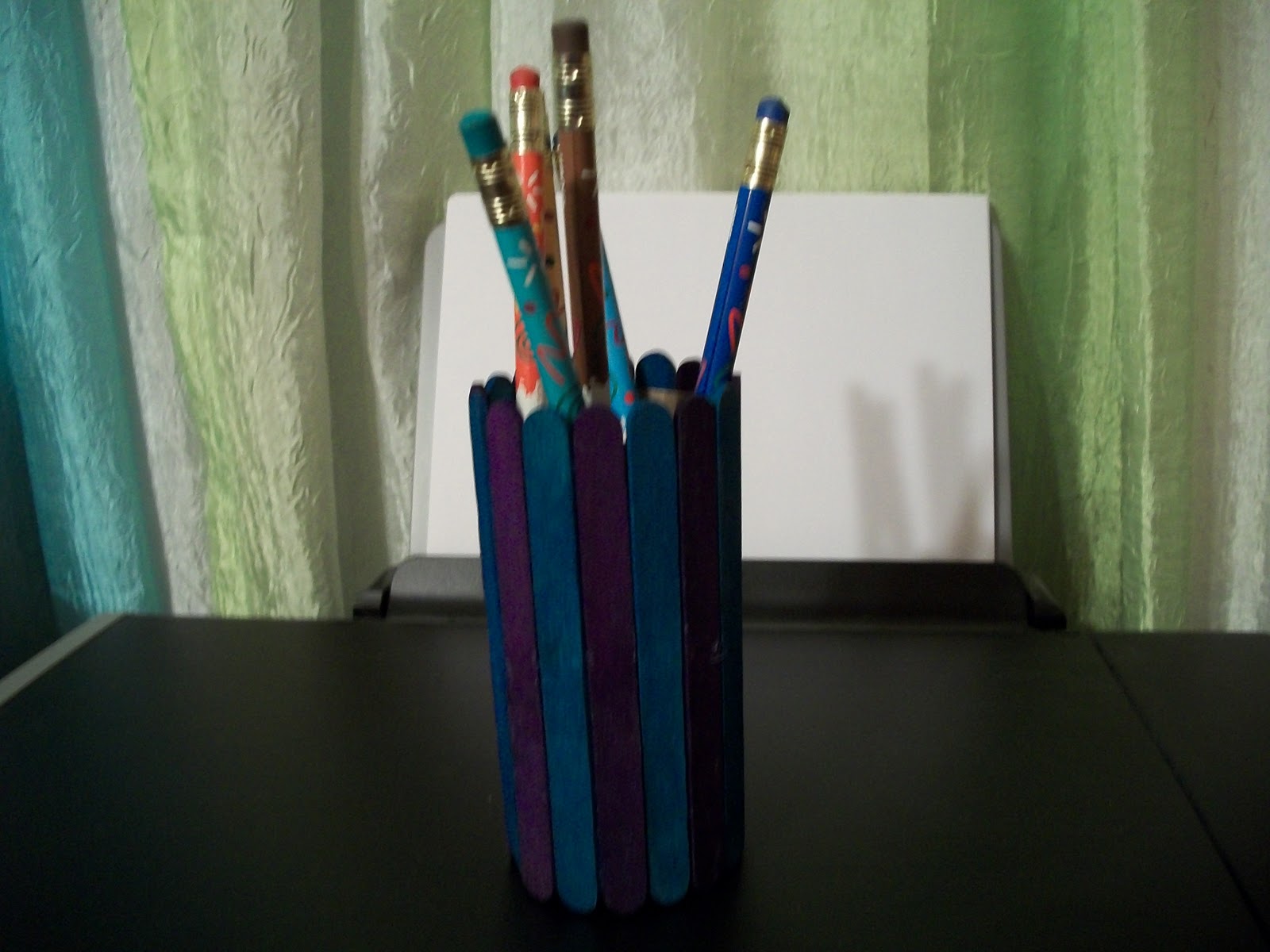 Cats, Kids and Crafts Craft Stick Pencil Holder