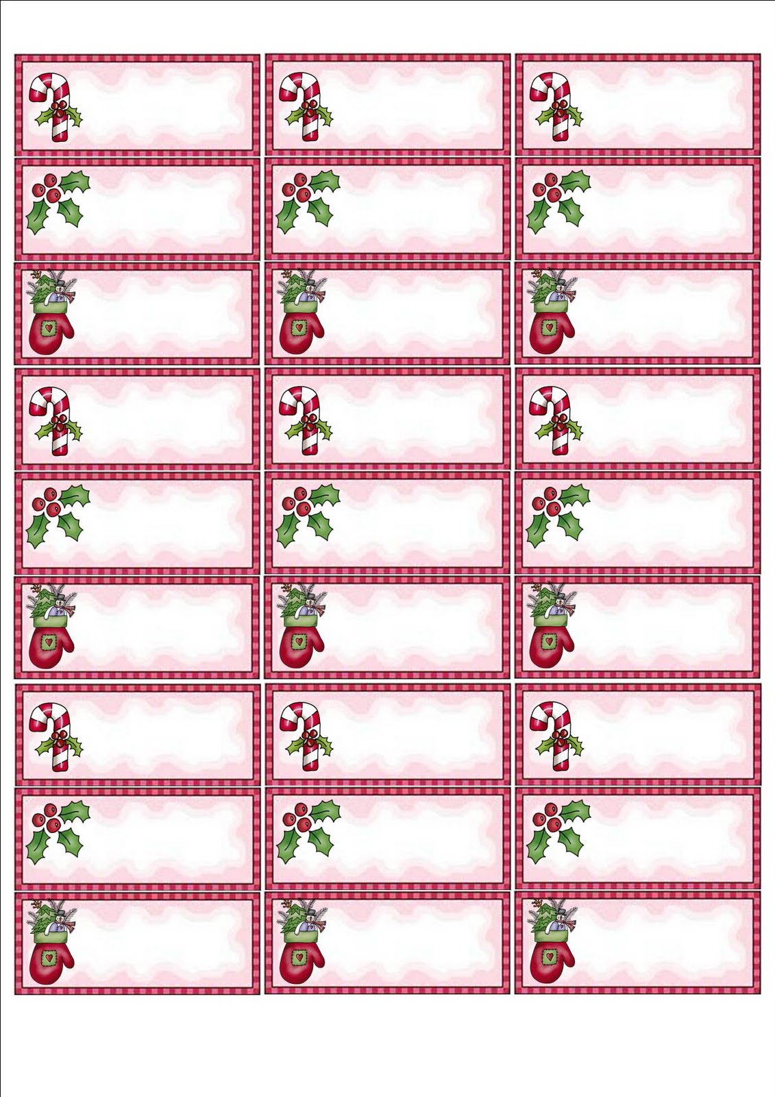 mail labels template