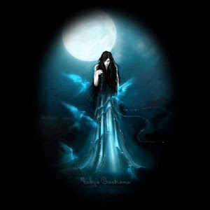 La luce della luna che riflette l'incanto di una dark lady
