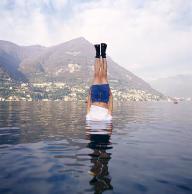 Lei Wei photo a man floating in the lake