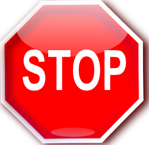 a red stop sign